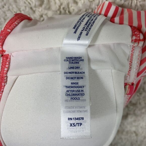 Vineyard Vines Red & Cream Striped Classic Bikini Set Women’s Size XS - Picture 11 of 14